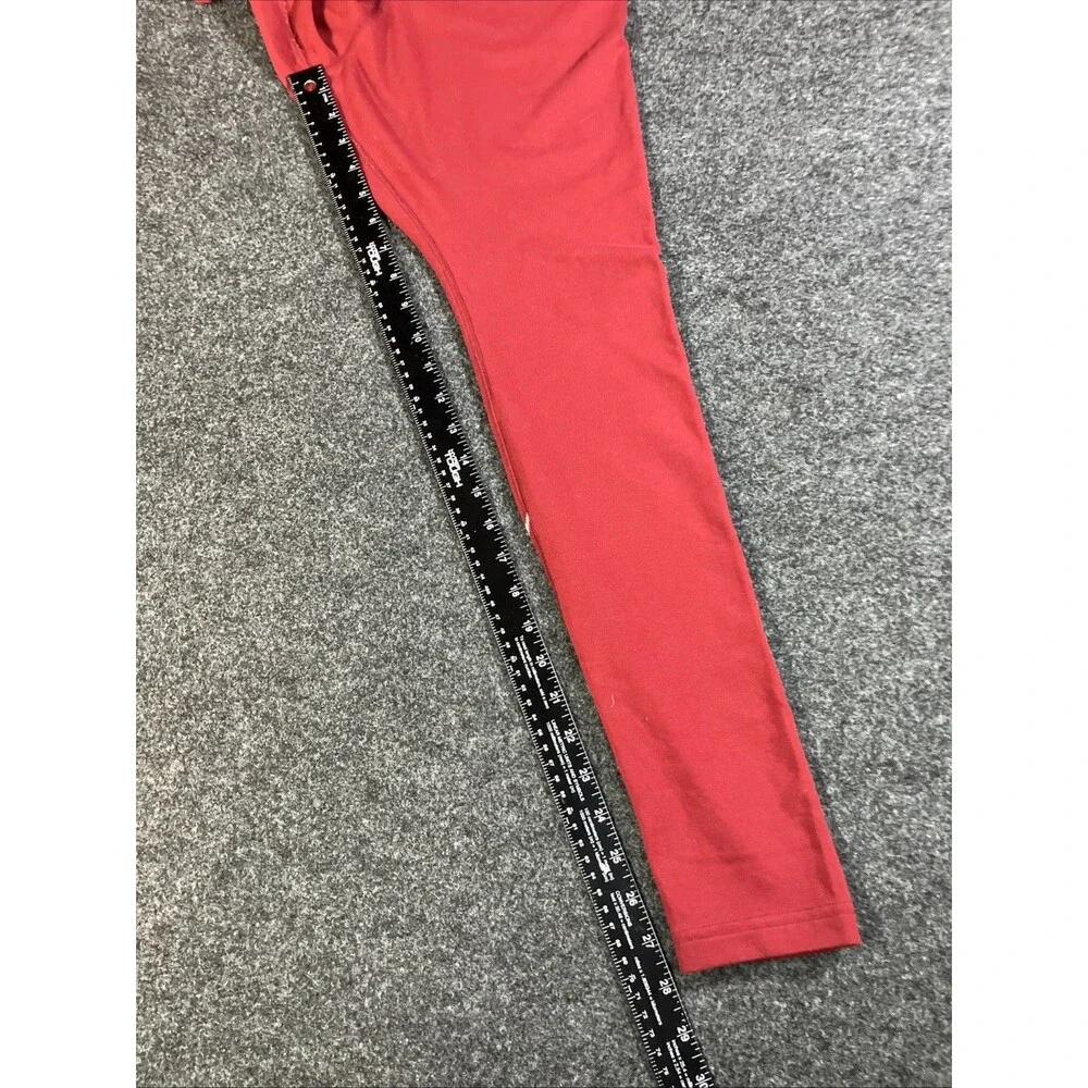 Nike Womens Futura Logo Leggings High Waisted Dark Red Burgundy Tight Pants Sz M